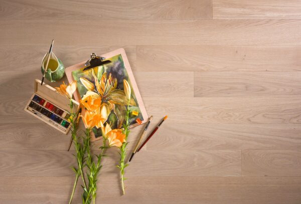 Широкоформатная доска COSWICK Дуб Титановый буфф (Titanium Buff) Натуральная палитра (Natural Touch collection) Масло шелковое ультраматовое 1 Натур 1165-3831-10