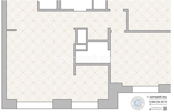 Модульный паркет COSWICK Дуб Сибуми (Shibumi) Дизайнерские решения (Designer Solution collection) Масло шелковое ультраматовое Селект энд Бэттер Трианон 1144-1882-10