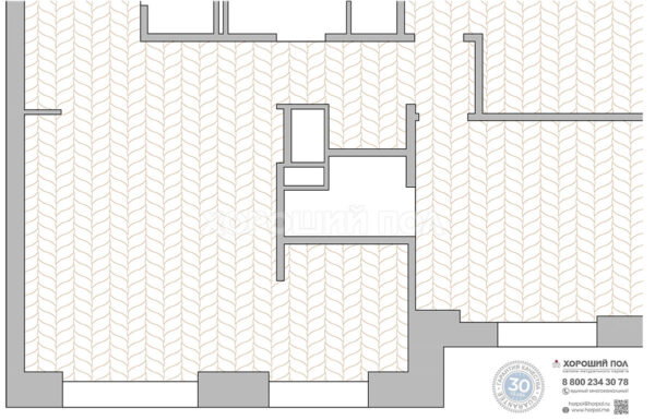 Мозаичный паркет COSWICK Дуб Атлантида (Atlantis) Оттенки серого (Grеy Shadow collection) Масло шелковое Селект энд Бэттер Чайный лист 1198-1289-10