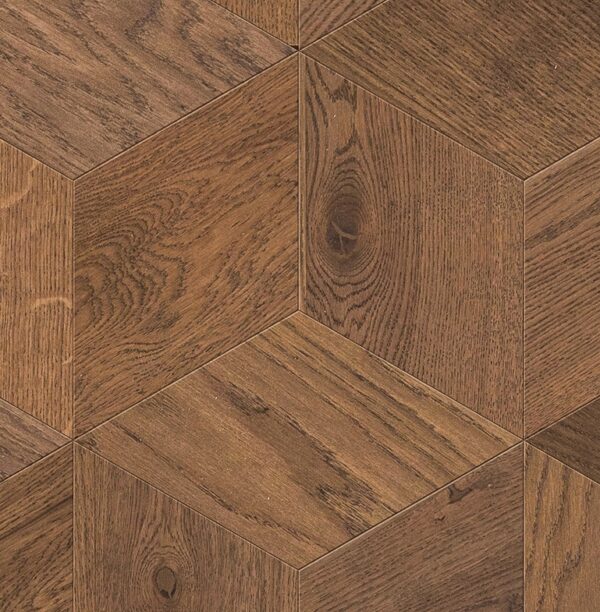 Мозаичный паркет COSWICK Дуб Кедр рустикальный (Cedar Rustic) Натуральная палитра (Natural Touch collection) Масло шелковое 1 Коммон Шереметьевский ромб 1197-3281-20