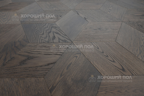 Мозаичный паркет COSWICK Дуб Корица (Cinnamon) Таинственный лес (Dark Wood collection) Масло шелковое ультраматовое Селект энд Бэттер Шереметьевский ромб 1197-1865-10