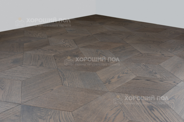 Мозаичный паркет COSWICK Дуб Корица (Cinnamon) Таинственный лес (Dark Wood collection) Масло шелковое ультраматовое Селект энд Бэттер Шереметьевский ромб 1197-1865-10