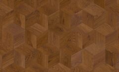 Мозаичный паркет COSWICK Дуб Орех рустикальный (Chestnut Rustic) Таинственный лес (Dark Wood collection) Масло шелковое 1 Коммон Шереметьевский ромб 1197-3204-20