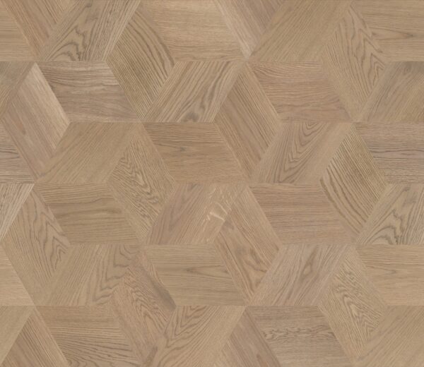 Мозаичный паркет COSWICK Дуб Пастель рустикальная (Pastel Rustic) Оттенки серого (Grеy Shadow collection) Масло шелковое 1 Коммон Шереметьевский ромб 1197-3247-20
