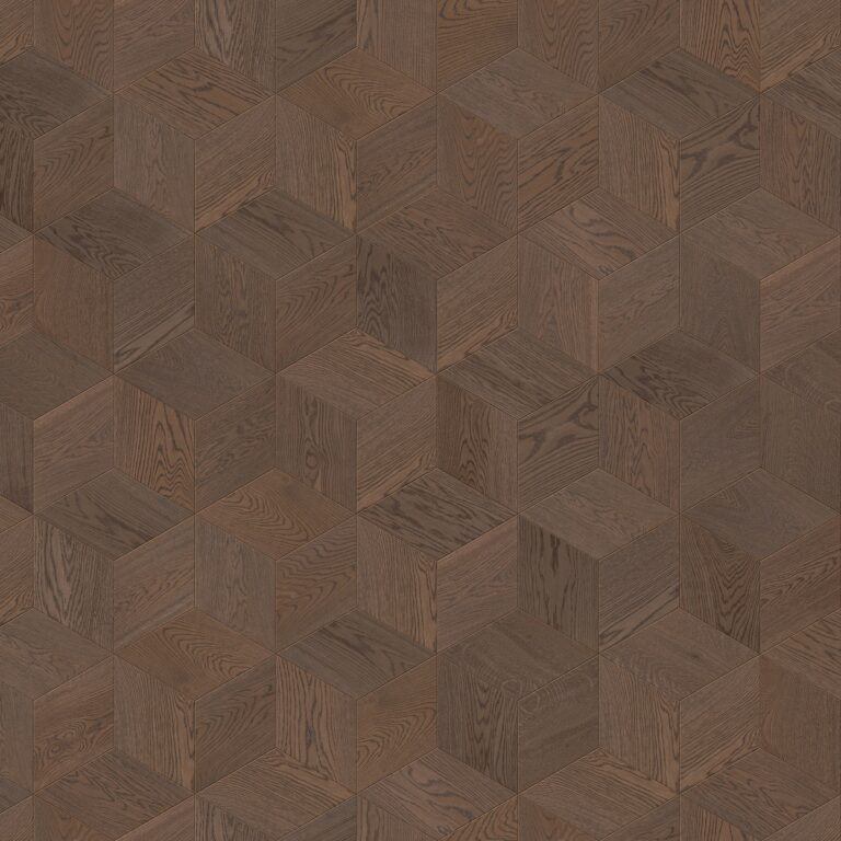 Мозаичный паркет COSWICK Дуб Пекан (Pecan) Таинственный лес (Dark Wood collection) Масло шелковое ультраматовое Селект энд Бэттер Шереметьевский ромб 1193-1872-10