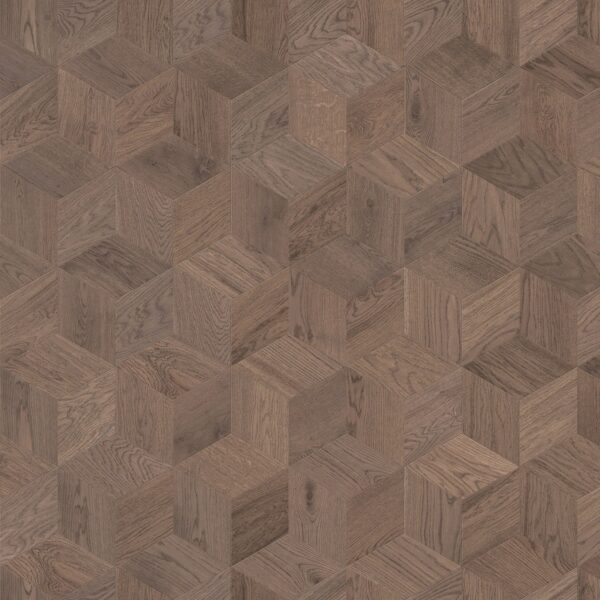 Мозаичный паркет COSWICK Дуб Серый шпинель рустикальный (Spinel Grey Rustic) Оттенки серого (Grеy Shadow collection) Масло шелковое ультраматовое 1 Коммон Шереметьевский ромб 1197-3867-20