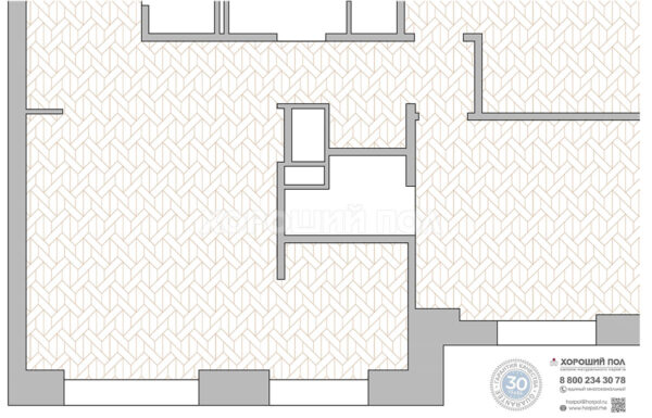 Мозаичный паркет COSWICK Дуб Шамбор (Chambord) Оттенки серого (Grеy Shadow collection) Масло шелковое Селект энд Бэттер Кофейное зерно 1187-1215-10
