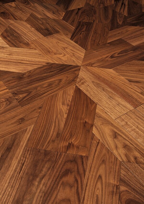 Мозаичный паркет COSWICK Орех Американский Натуральный (Natural) Американский орех (American Walnut collection) Лак Селект энд Бэттер Кофейное зерно 1350-1101-30