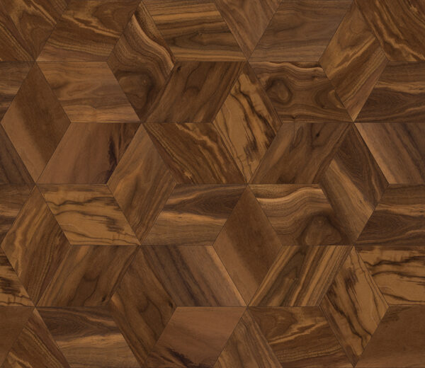 Мозаичный паркет COSWICK Орех Американский Натуральный (Natural) Американский орех (American Walnut collection) Масло шелковое Традишинал Шереметьевский ромб 1397-3201-30