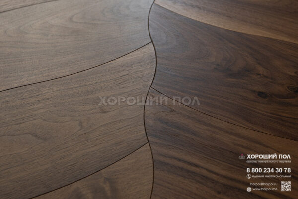 Мозаичный паркет COSWICK Орех Американский Натуральный (Natural) Американский орех (American Walnut collection) Масло шелковое Селект энд Бэттер Чайный лист 1398-1201-30