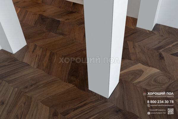 Мозаичный паркет COSWICK Орех Американский Натуральный (Natural) Американский орех (American Walnut collection) Масло шелковое Селект энд Бэттер Чайный лист 1398-1201-30