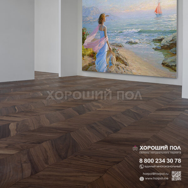 Мозаичный паркет COSWICK Орех Американский Натуральный (Natural) Американский орех (American Walnut collection) Масло шелковое Селект энд Бэттер Чайный лист 1398-1201-30