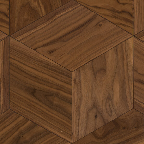 Мозаичный паркет COSWICK Орех Американский Натуральный (Natural) Американский орех (American Walnut collection) Масло шелковое Селект энд Бэттер Шереметьевский ромб 1397-1201-30