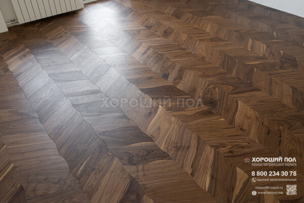 Мозаичный паркет COSWICK Орех Американский Натуральный (Natural) Американский орех (American Walnut collection) Масло шелковое Традишинал Чайный лист 1386-3201-30