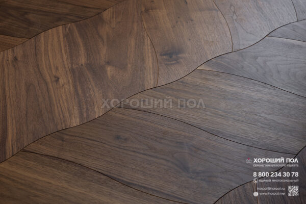 Мозаичный паркет COSWICK Орех Американский Натуральный (Natural) Американский орех (American Walnut collection) Масло шелковое Традишинал Чайный лист 1386-3201-30