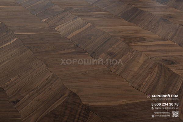 Мозаичный паркет COSWICK Орех Американский Натуральный (Natural) Американский орех (American Walnut collection) Масло шелковое Традишинал Чайный лист 1386-3201-30