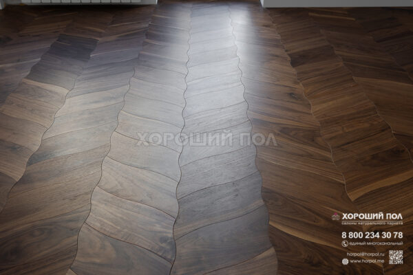 Мозаичный паркет COSWICK Орех Американский Натуральный (Natural) Американский орех (American Walnut collection) Масло шелковое Традишинал Чайный лист 1386-3201-30