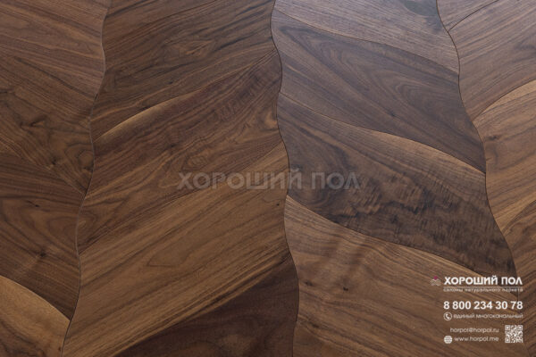 Мозаичный паркет COSWICK Орех Американский Натуральный (Natural) Американский орех (American Walnut collection) Масло шелковое Традишинал Чайный лист 1386-3201-30