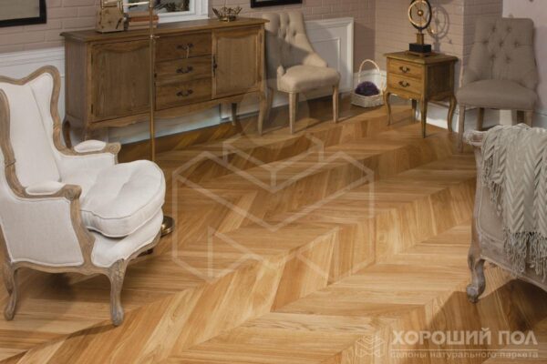 Паркет елка COSWICK Французская елка (45°) Дуб Натуральный (Natural) Натуральная палитра (Natural Touch collection) Масло шелковое Селект энд Бэттер 1169-1201-10