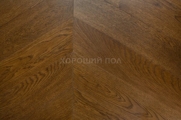 Паркет елка COSWICK Французская елка (45°) Дуб Орех рустикальный (Chestnut Rustic) Таинственный лес (Dark Wood collection) Масло шелковое Таверн 1173-4204-20